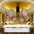 Modern Style Marble E14 Light Source Marble Commercial Copper Chandelier